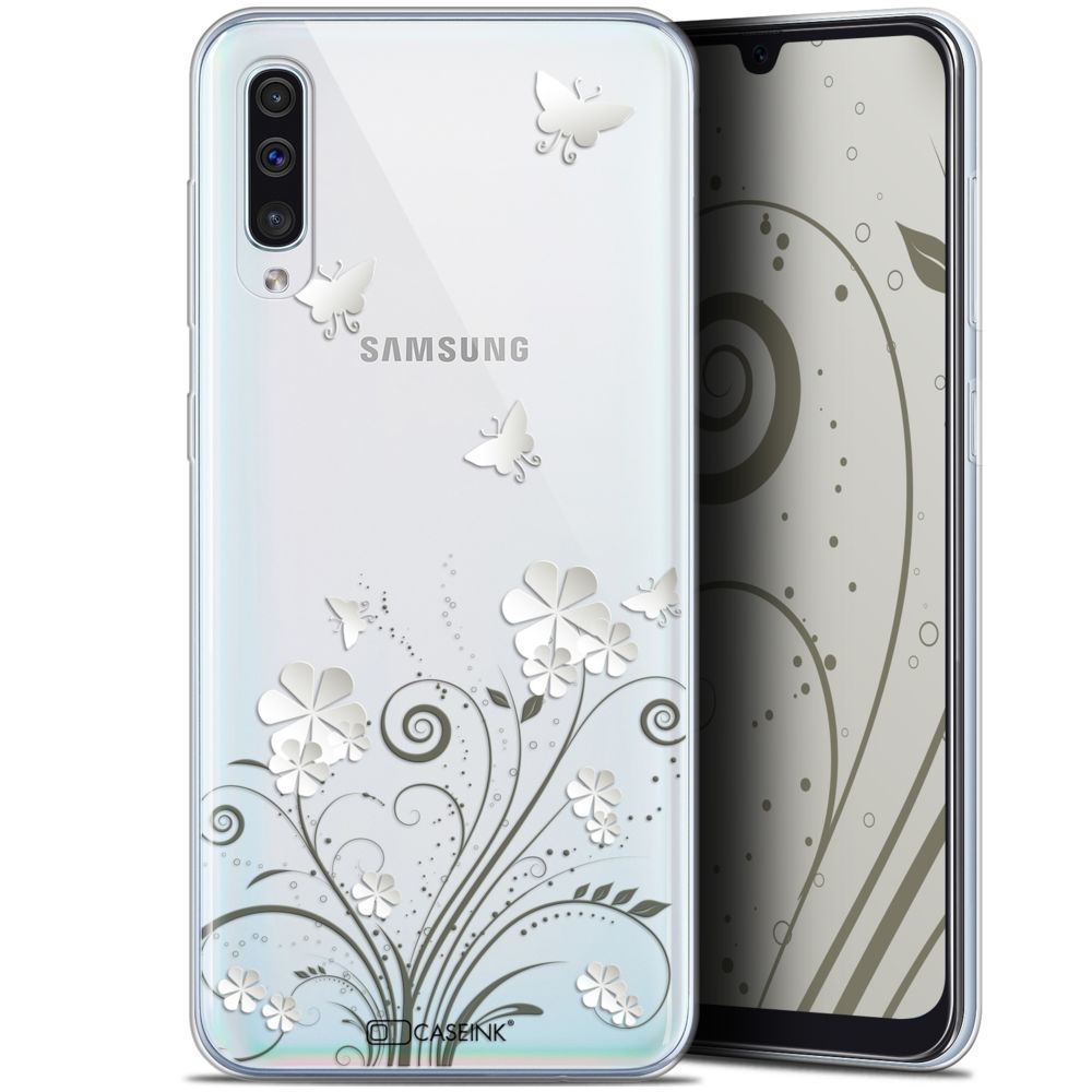 Caseink - Coque Pour Samsung Galaxy A50 (6.4 ) [Gel HD Collection Summer Design Papillons - Souple - Ultra Fin - Imprimé en France] - Coque, étui smartphone