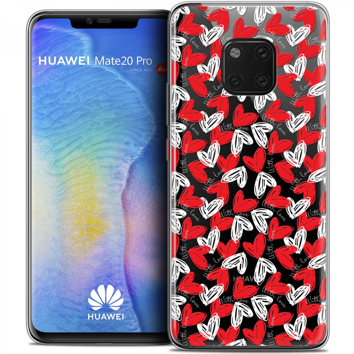 Caseink - Coque Housse Etui Huawei Mate 20 PRO (6.4 ) [Crystal Gel HD Collection Love Saint Valentin Design With Love - Souple - Ultra Fin - Imprimé en France] - Coque, étui smartphone