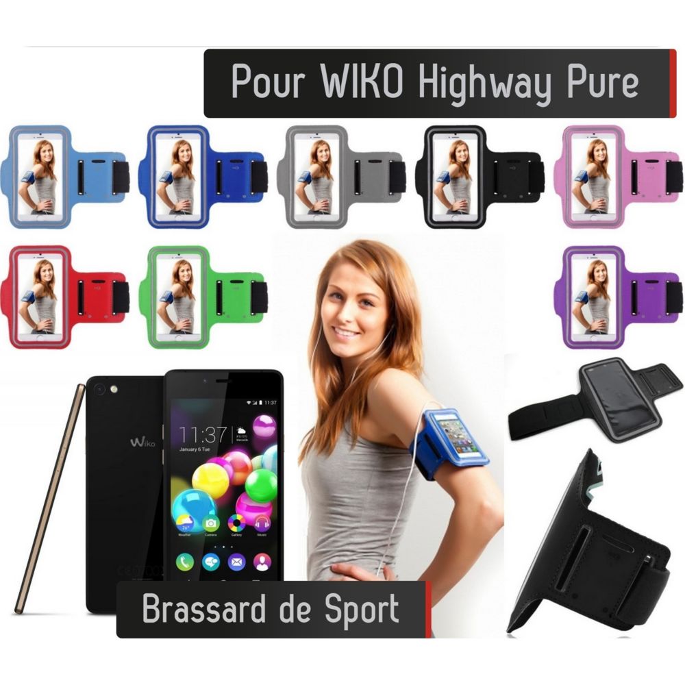 Shot - Brassard Sport WIKO Highway Pure Housse Etui Coque (VERT) - Coque, étui smartphone