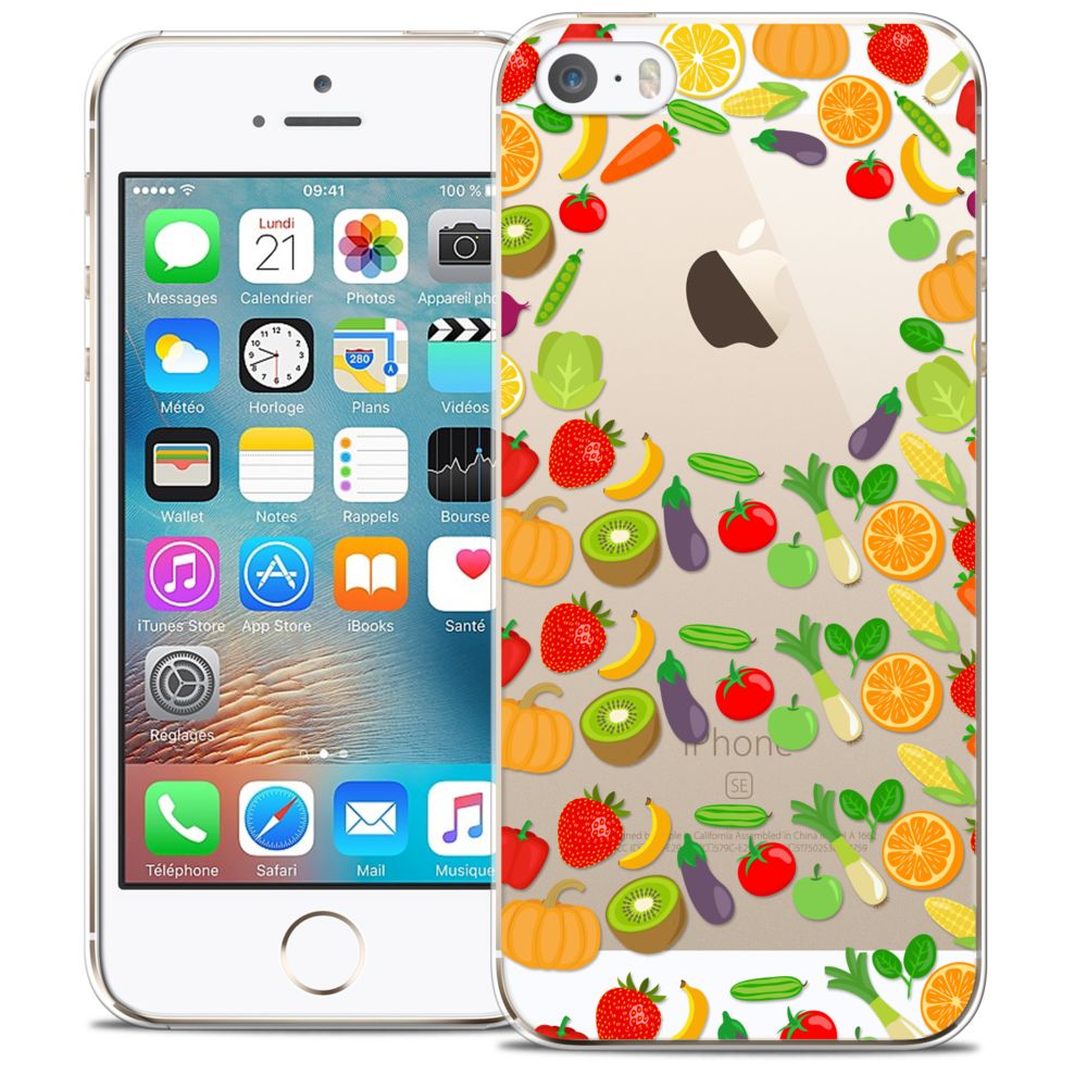 Caseink - Coque Housse Etui Apple iPhone 5/5s/SE [Crystal HD Collection Foodie Design Healthy - Rigide - Ultra Fin - Imprimé en France] - Coque, étui smartphone