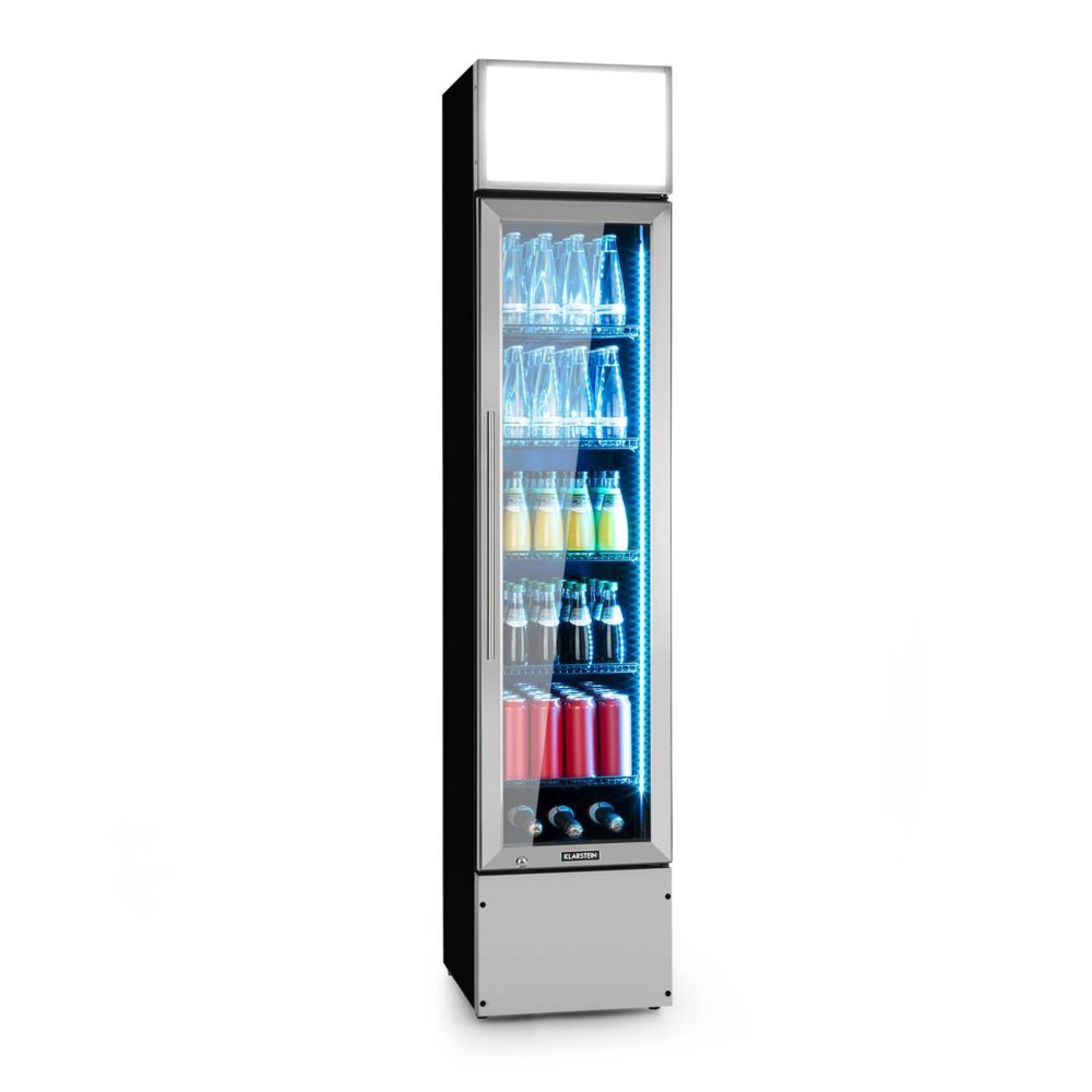 Klarstein - Klarstein Berghain Pro Réfrigérateur à boissons 160 litres - 230W - Eclairage intérieur LED couleur - Température 2 à 8°C - inox - Réfrigérateur