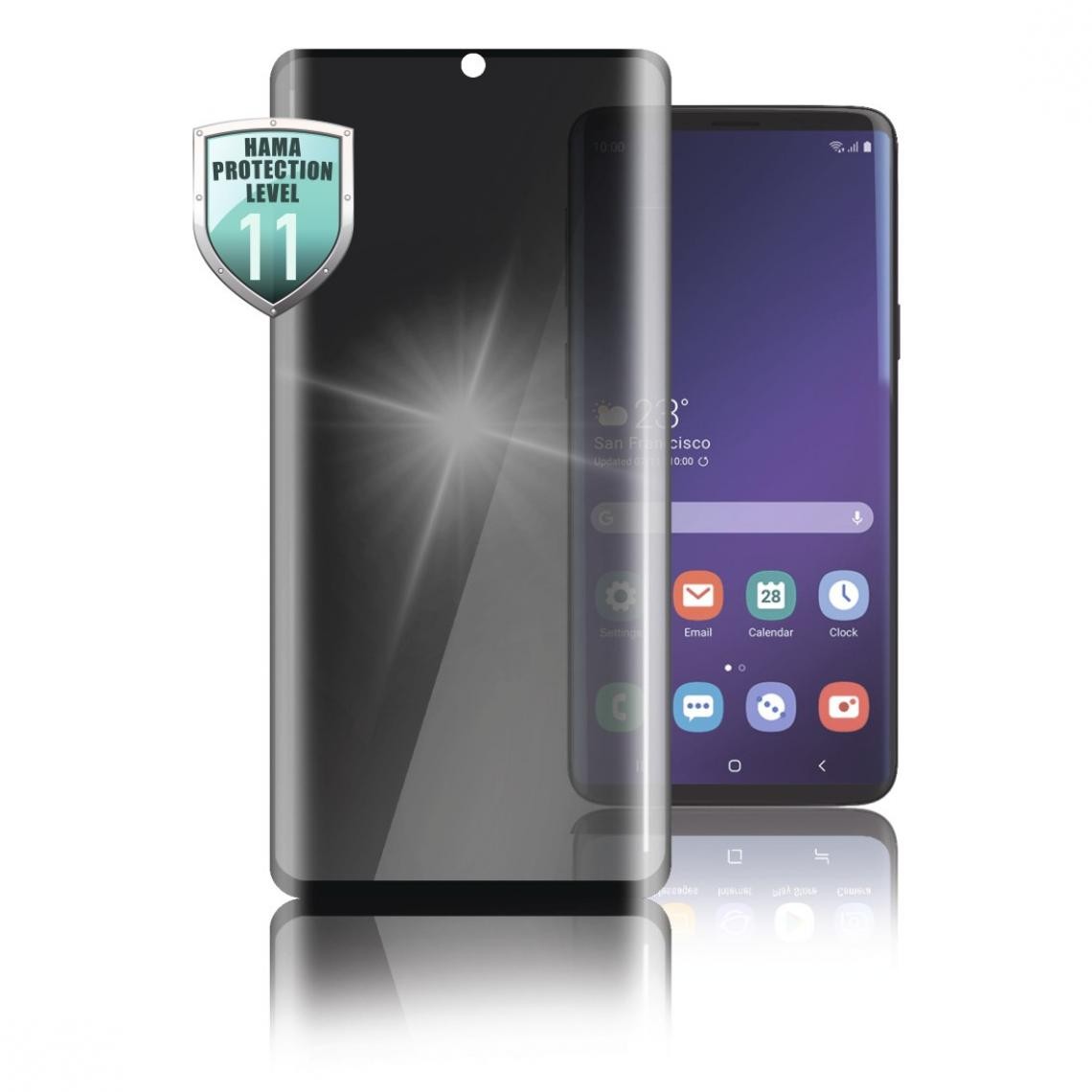Hama - Verre de protection Full-Screen 3D "Privacy" pour Samsung Galaxy S21+ (5G) - Protection écran smartphone