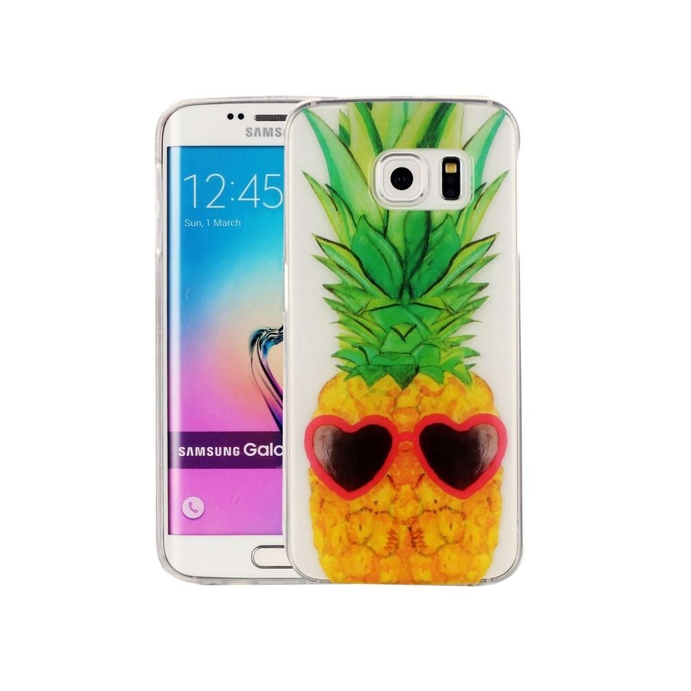 Wewoo - Coque pour Samsung Galaxy S6 Edge / G925 ananas modèle IMD fabrication souple TPU étui de protection - Coque, étui smartphone