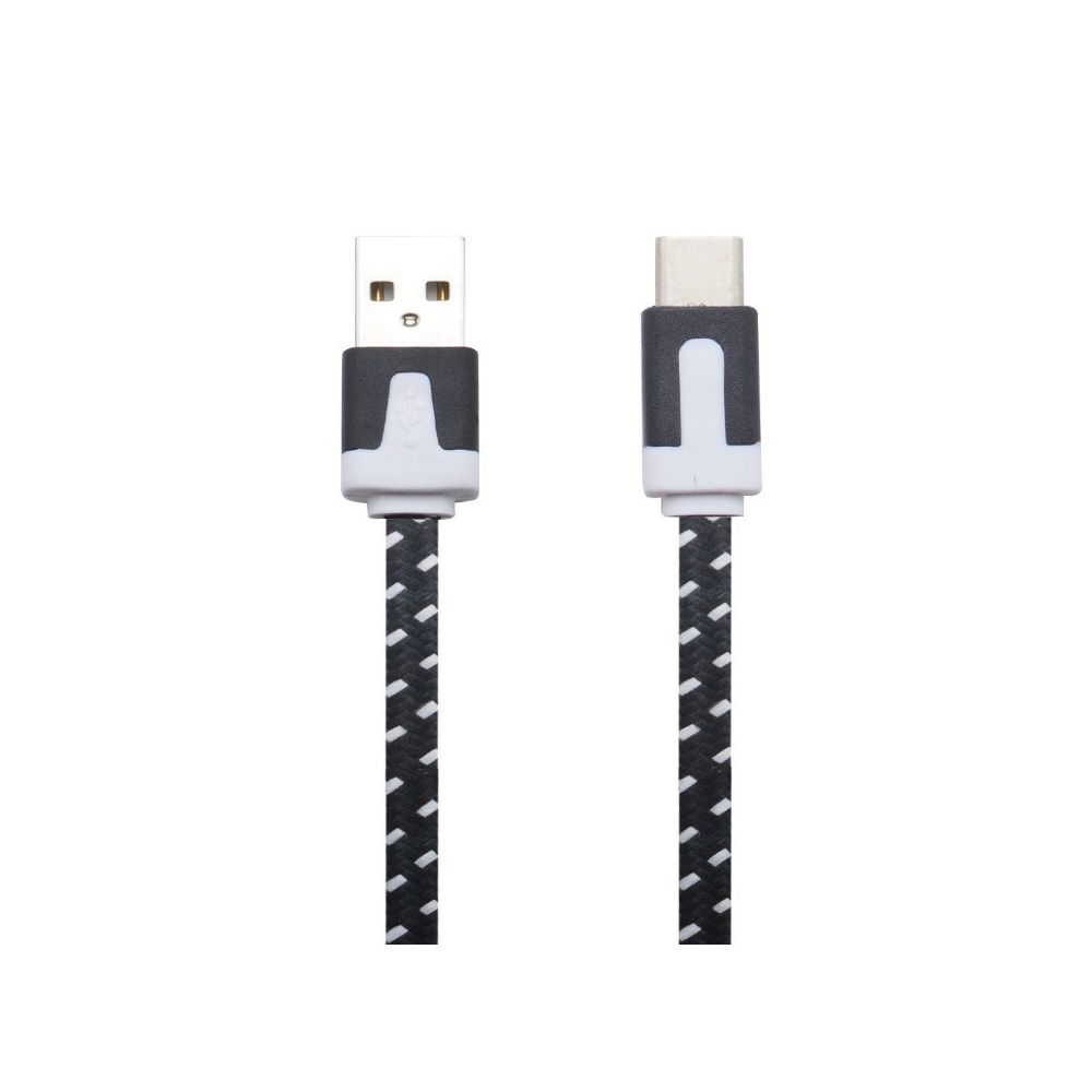Shot - Cable Noodle Type C Pour SAMSUNG Galaxy Note 9 Chargeur Android USB 1,5m Connecteur Tresse (NOIR) - Chargeur secteur téléphone