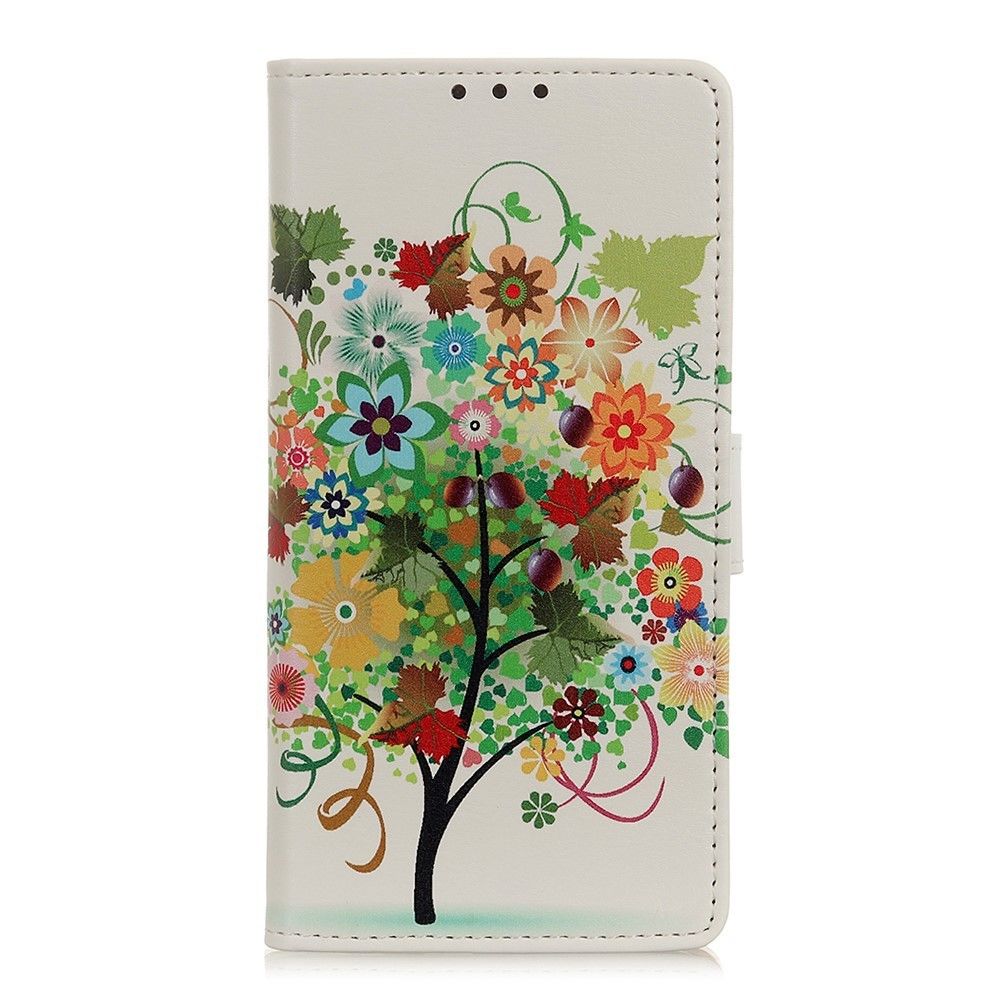 Generic - Etui en PU impression de motifs arbre de fleurs avec des fruits pour votre Samsung Galaxy A41 - Coque, étui smartphone