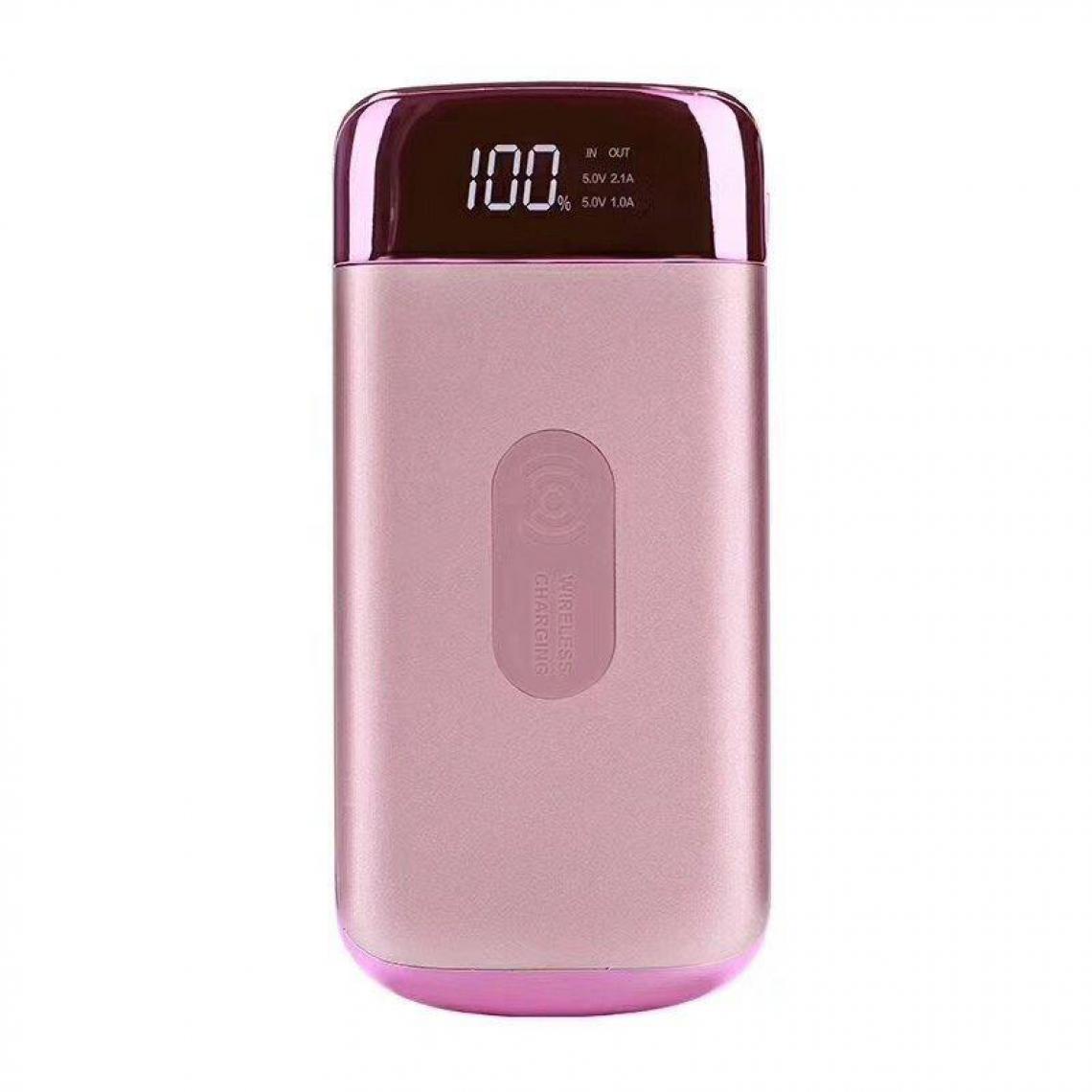 Chrono - Batterie Externe de la Banque D'alimentation 10000mAh Chargeur Externe Sans Fil(Rose) - Chargeur secteur téléphone