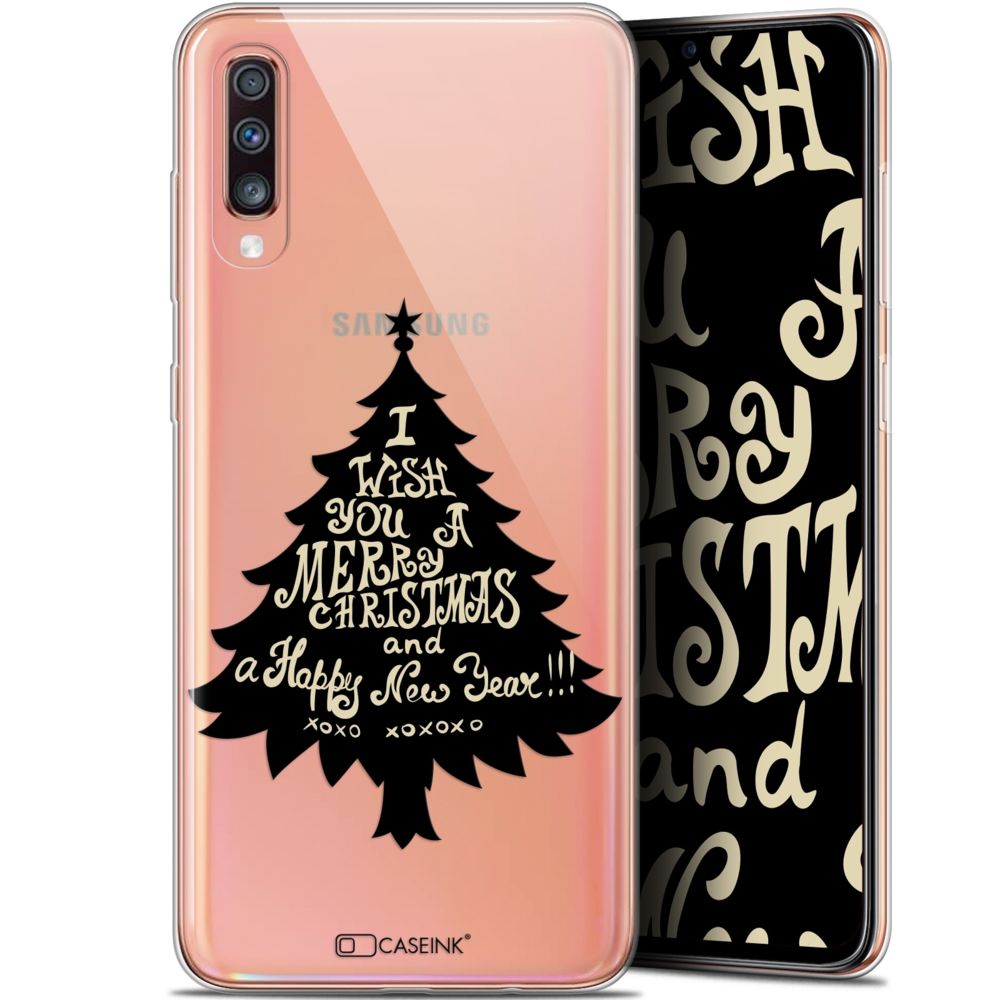 Caseink - Coque Pour Samsung Galaxy A70 (6.7 ) [Gel HD Collection Noël 2017 Design XOXO Tree - Souple - Ultra Fin - Imprimé en France] - Coque, étui smartphone
