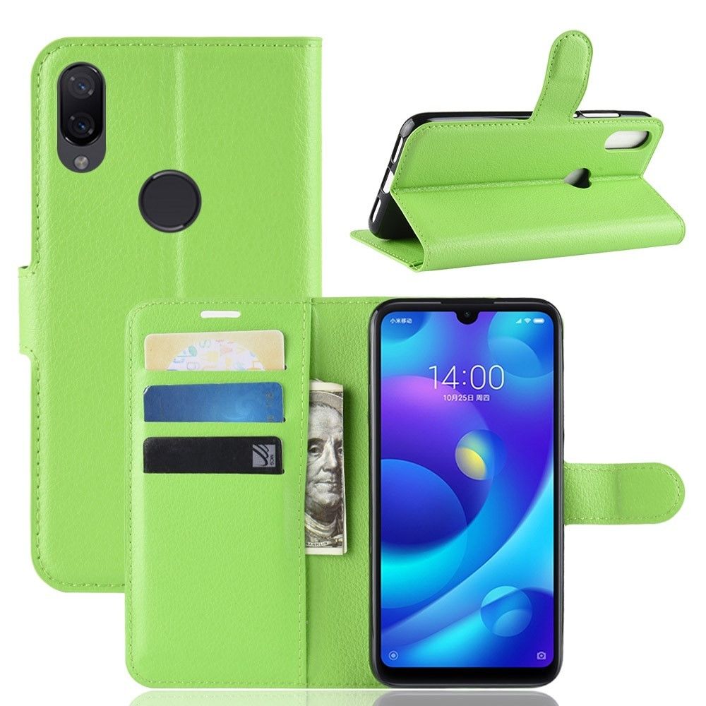marque generique - Etui en PU magnétique avec support vert pour votre Xiaomi Mi Play - Autres accessoires smartphone