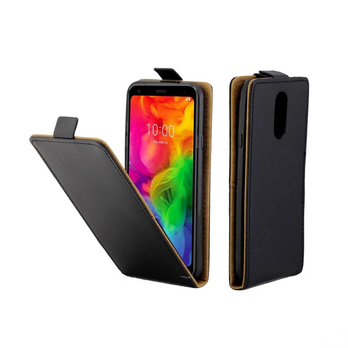 Wewoo - Housse Coque Etui en cuir de style TPU à rabat vertical Business avec fente pour carte LG Q7 / Q7 + Noir - Coque, étui smartphone