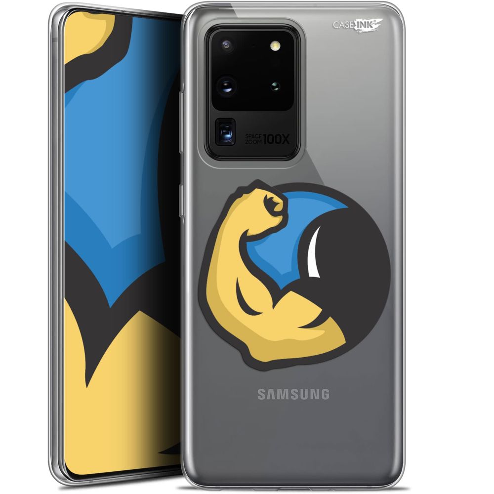 Caseink - Coque arrière Samsung Galaxy S20 Ultra (6.9 ) Gel HD [ Nouvelle Collection - Souple - Antichoc - Imprimé en France] Monsieur Muscle - Coque, étui smartphone