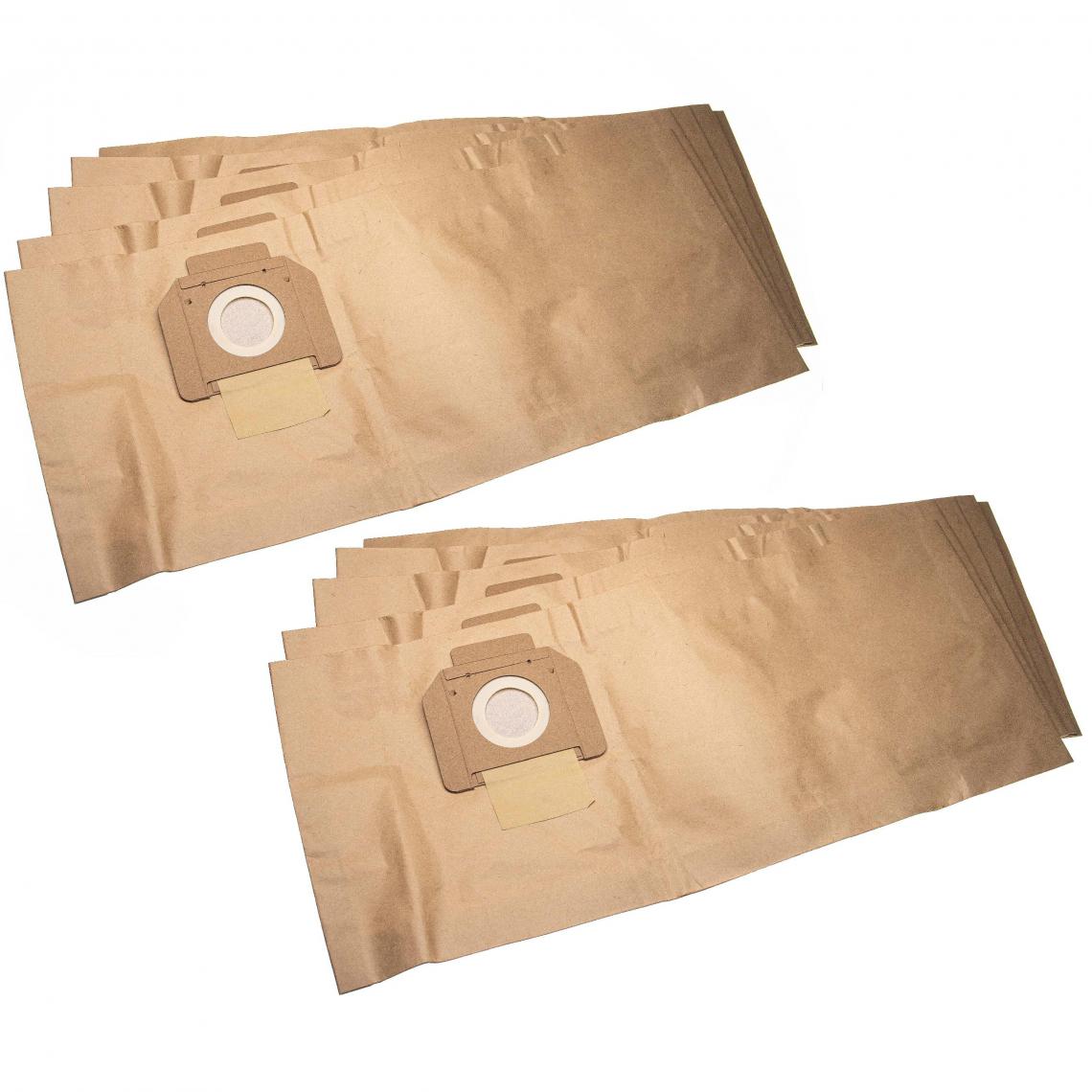 Vhbw - vhbw 10x Sacs compatible avec Nilfisk Alto IVB 3, 30 aspirateur - papier, 66cm x 27,8cm, marron - Accessoire entretien des sols