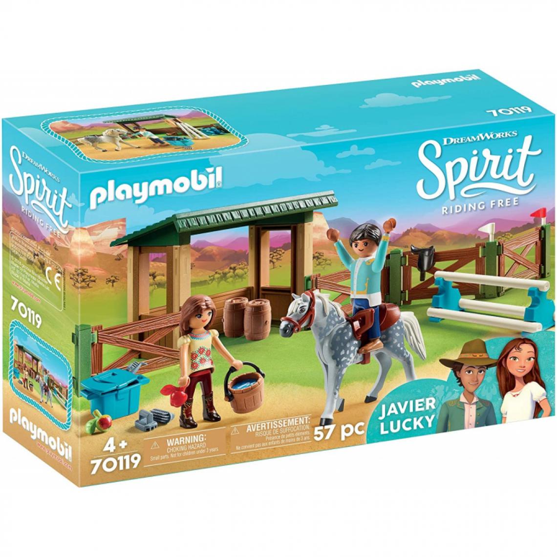 Playmobil - 70119 Playmobil Espace d'entrainement avec Lucky et Javier 0519 - Playmobil