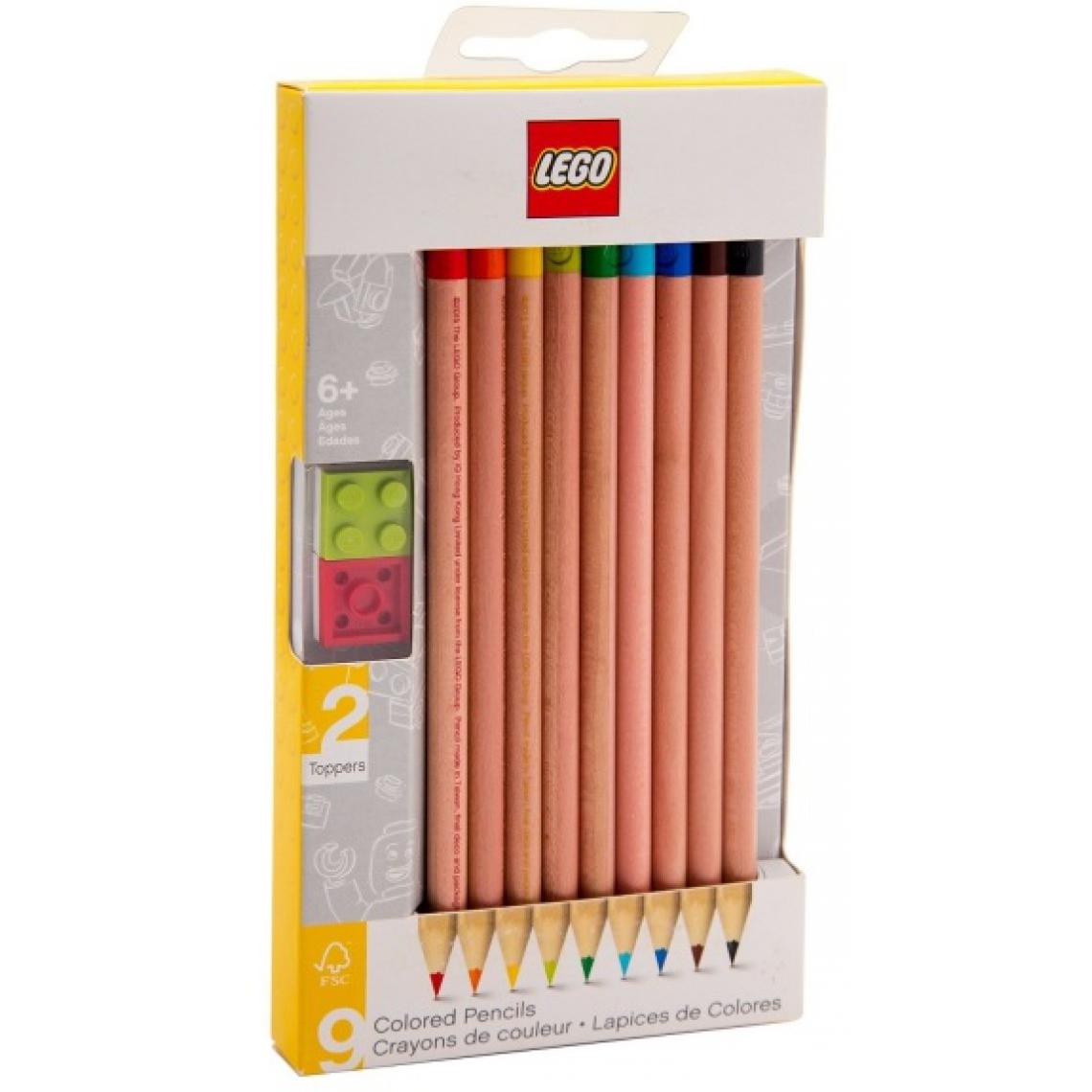 Lego - Lego papeterie Crayons de Couleurs avec Embout Fantaisie - Dessin et peinture