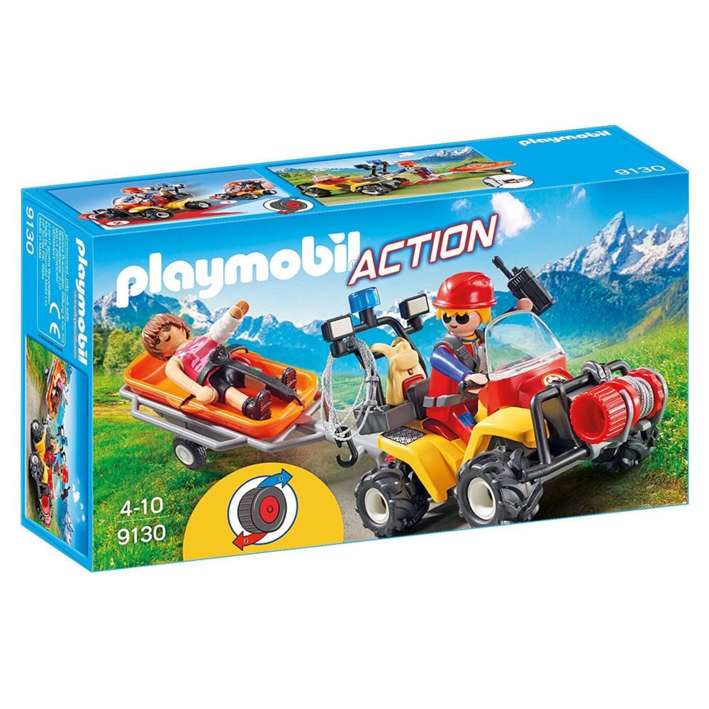 Playmobil - PLAYMOBIL 9130 Action - Secouriste des montagnes avec quad - Playmobil