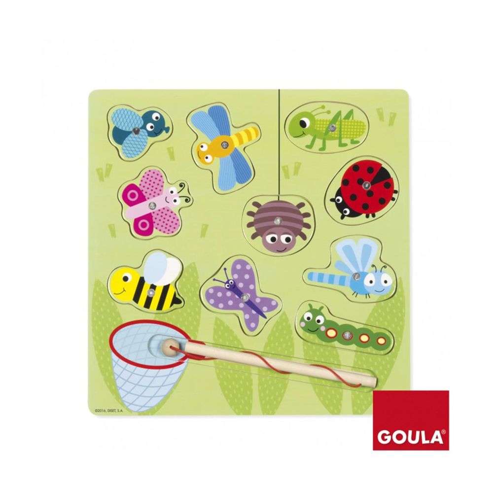 Goula - Puzzle en bois 10 pièces : Petites bêtes magnétiques - Animaux