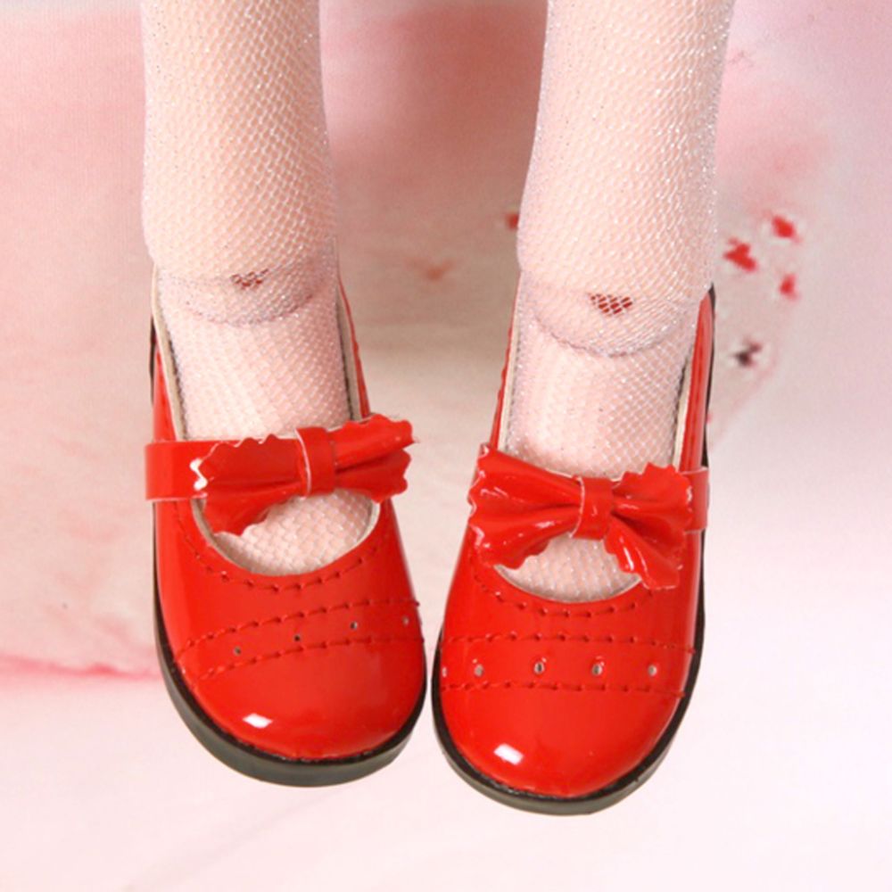 marque generique - Belle Rouge Nœud Papillon Chaussures à Talons Hauts Pour 1/3 échelle Balle Articulée Poupée Tenue - Poupons