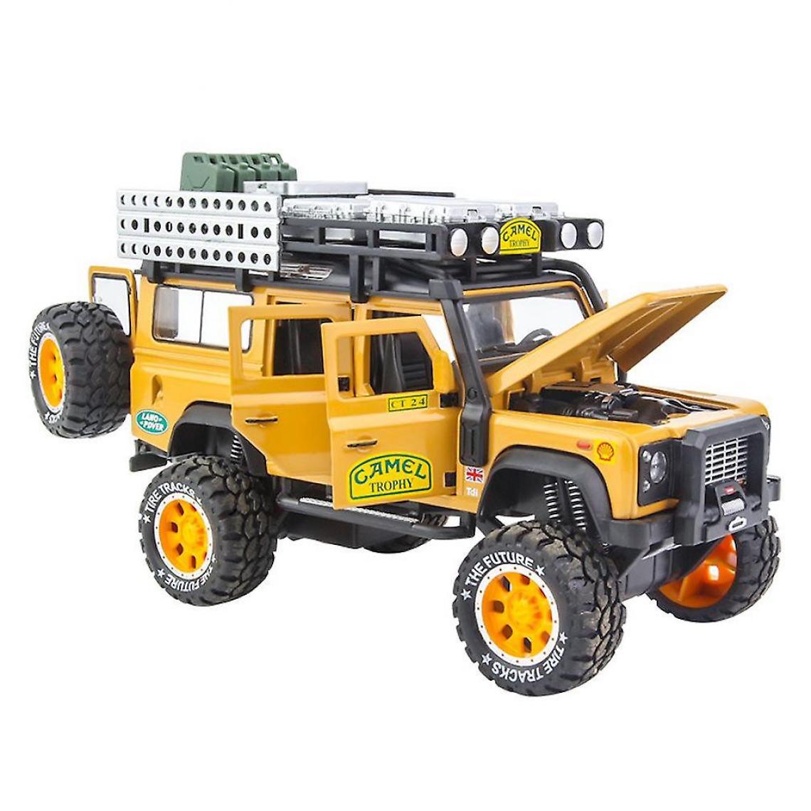 Universal - 1: 28 Die-cast pull back toy alliage jeep aventure modèle(Jaune) - Voitures