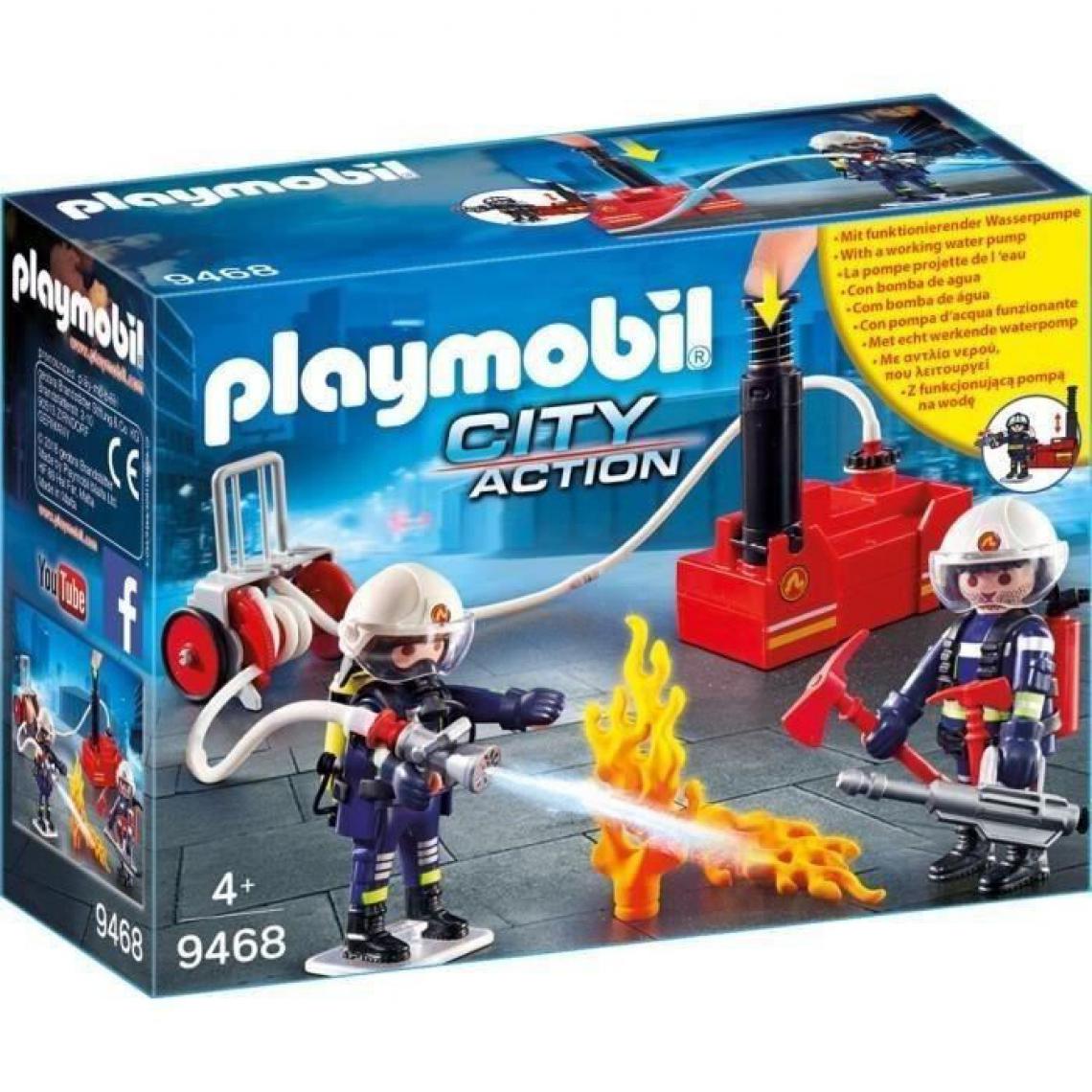 Playmobil - 9468 Playmobil Pompiers avec matériel d'incendie 1218 - Playmobil