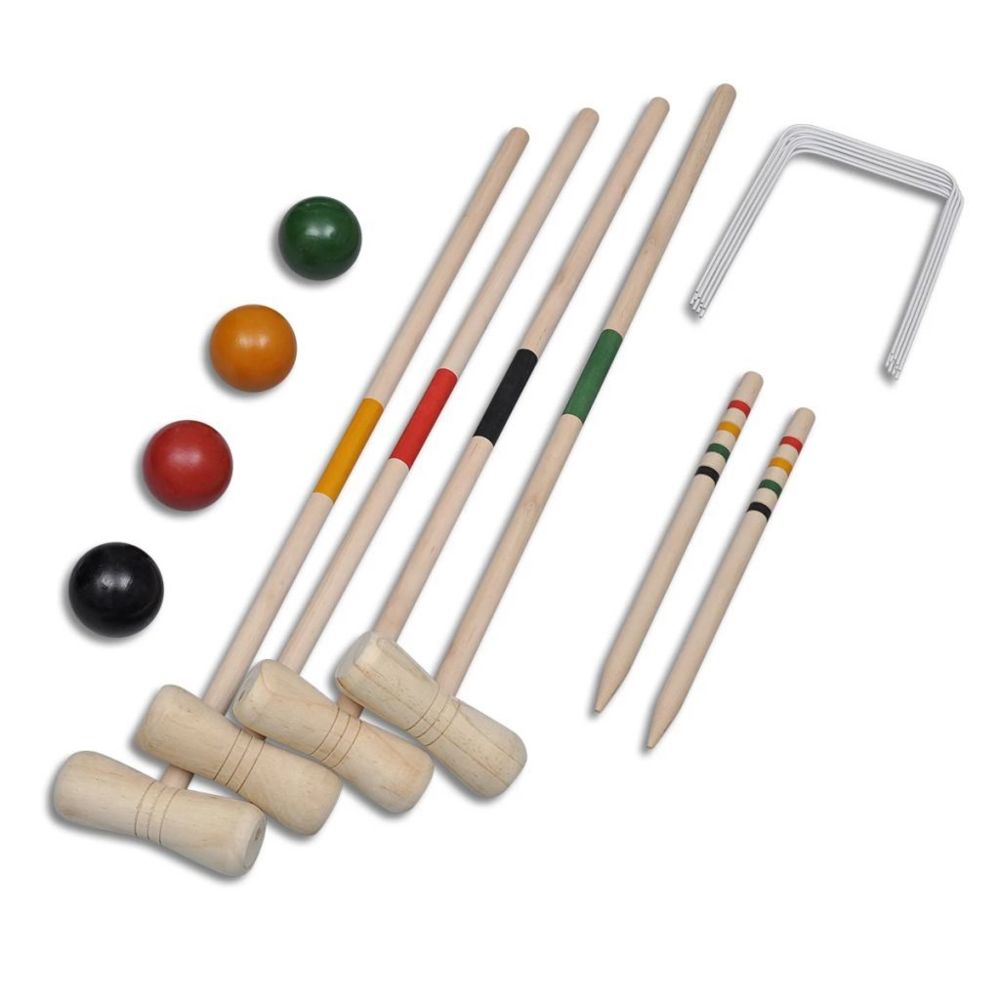 marque generique - Icaverne - Jeux sur gazon edition Set de croquet en bois 4 joueur - Jeux de balles