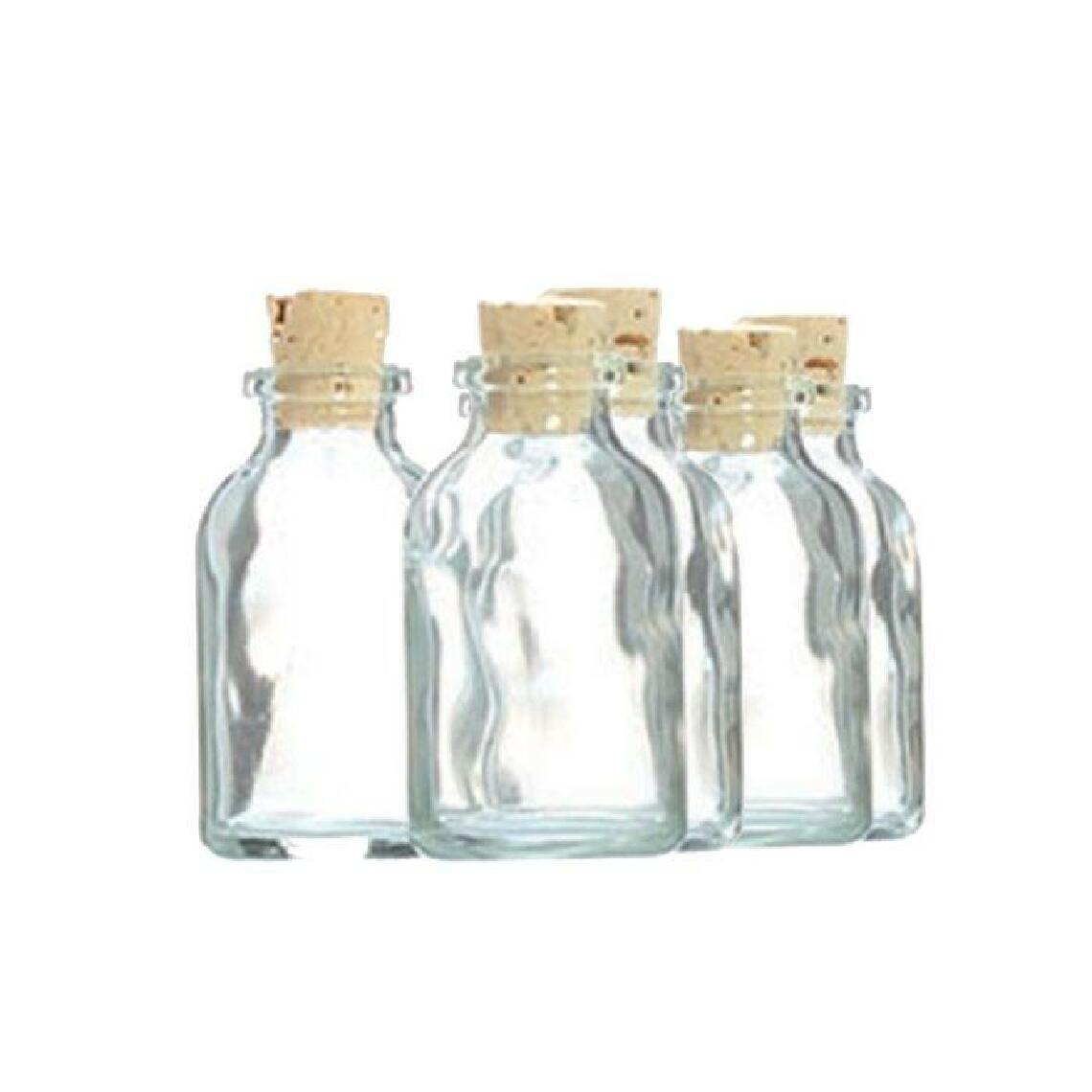 Graines Creatives - 5 mini bouteilles en verre 6 cm avec bouchon liège - Kits créatifs