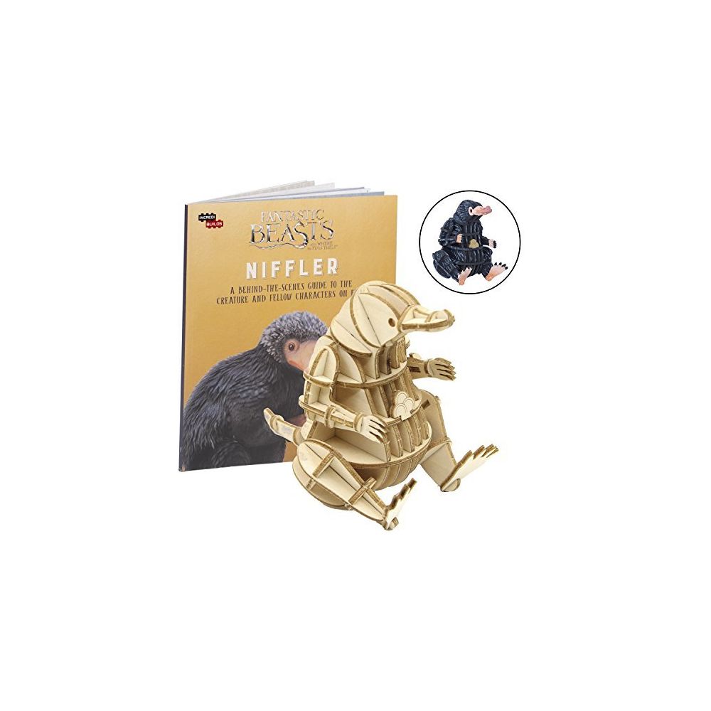 Incredibuilds - Fantastic Beasts and Where to Find Them Niffler Book and 3D Wood Model Kit - Build Paint and Collect Your Own Wooden Model - Great for Kids and Adults 8+ - 3 h - Briques et blocs