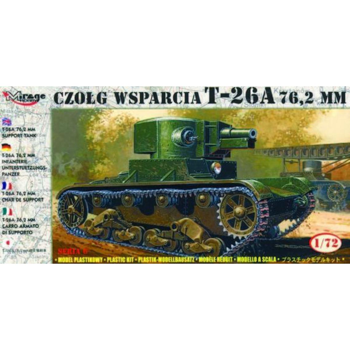 Mirage Hobby - Leichter Panzer T-26 A 76,2 mm - 1:72e - Mirage Hobby - Accessoires et pièces