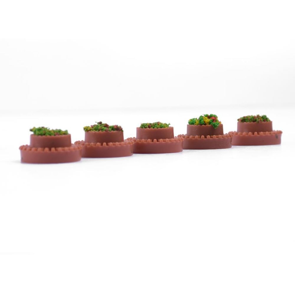 marque generique - 5 pièces 1: 150 fleurs rondes Paysage miniature pour maison de poupée avec table de sable - Accessoires et pièces