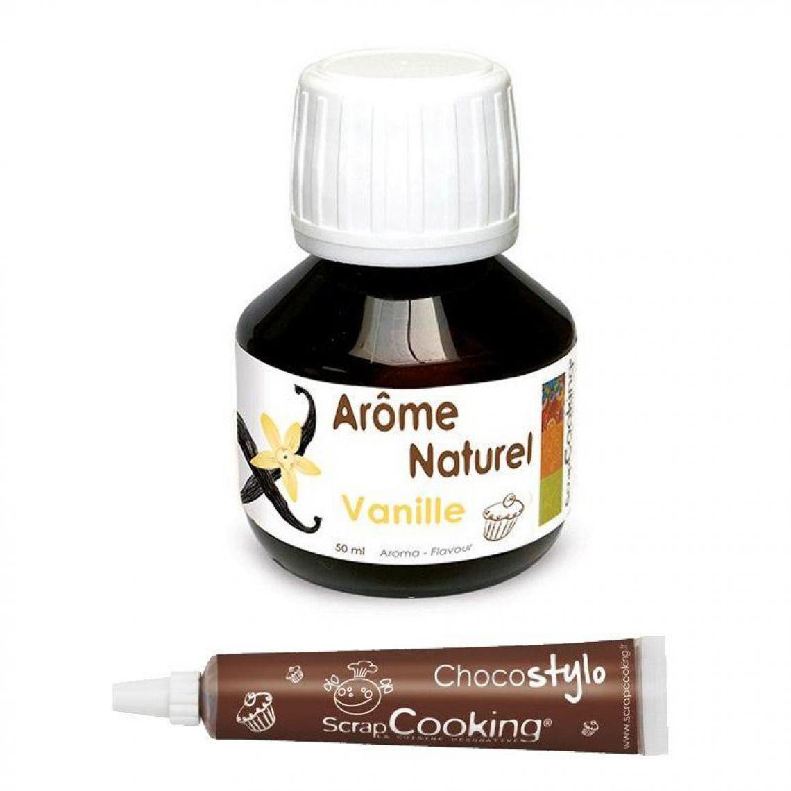 Scrapcooking - Arôme alimentaire naturel Vanille + Stylo chocolat - Kits créatifs