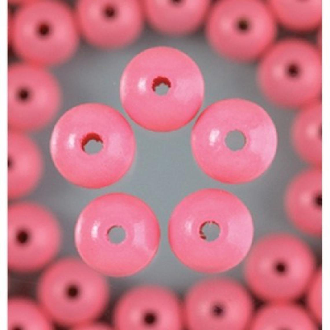 efco - Lot de 110 Perles en bois diam. 6 mm, diam. de perçage 2 mm - Briques et blocs