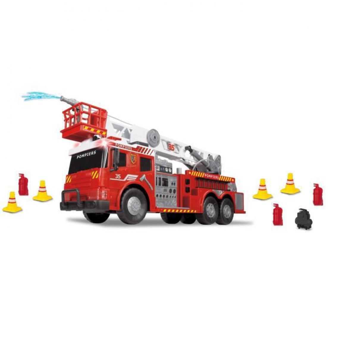 Icaverne - UNIVERS MINIATURE - HABITATION MINIATURE - GARAGE MINIATURE DICKIE - Camion pompiers filoguidé 62cm rouge - Jeux éducatifs