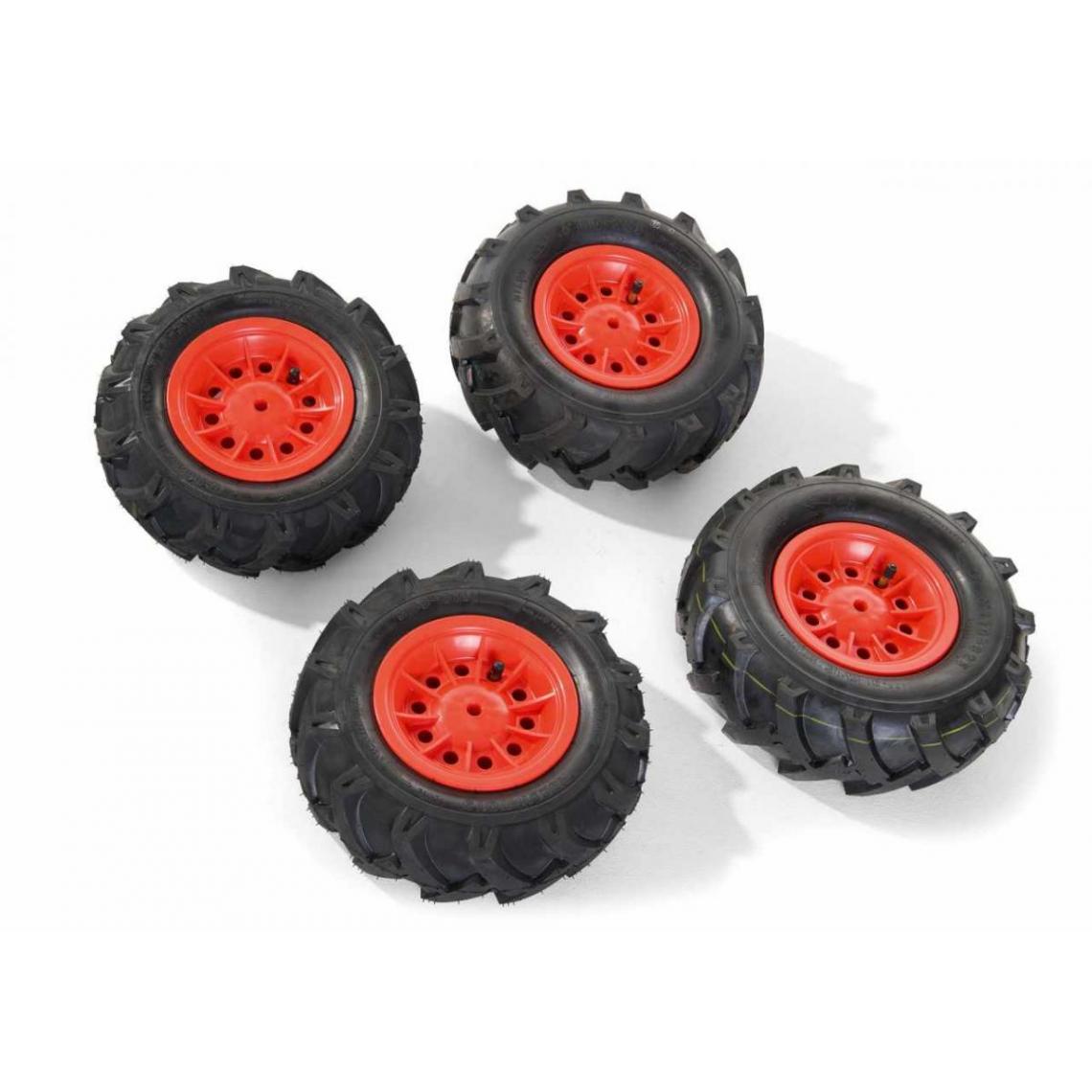 Rolly Toys - Lot de roues Jantes rouge pour rollyFarmtrac Premium - Véhicule à pédales