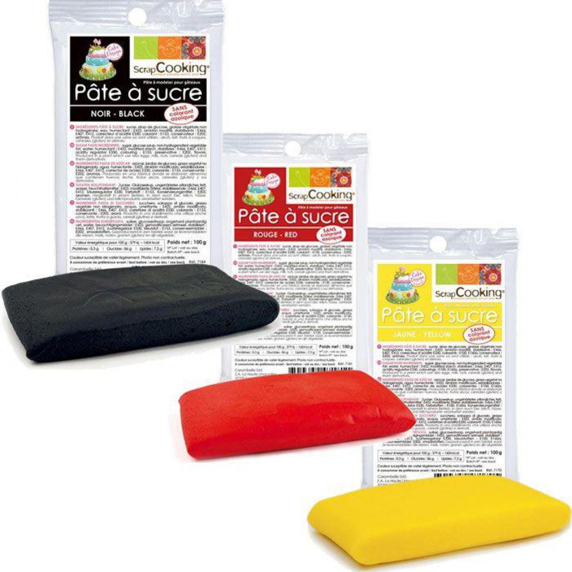 Scrapcooking - Kit de pâte à sucre Allemagne - noir-rouge-jaune - Kits créatifs