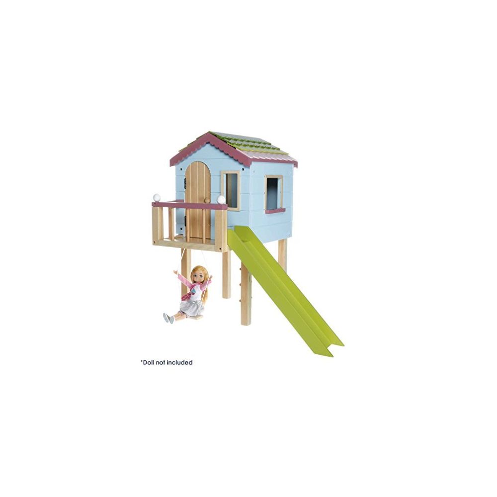 Lottie - Lottie Dollhouse By Lottie | Wooden Tree House For Lottie Dolls | Wooden Doll House Playset | Made With Real Wood | Painted In Bright Colours - Carte à collectionner