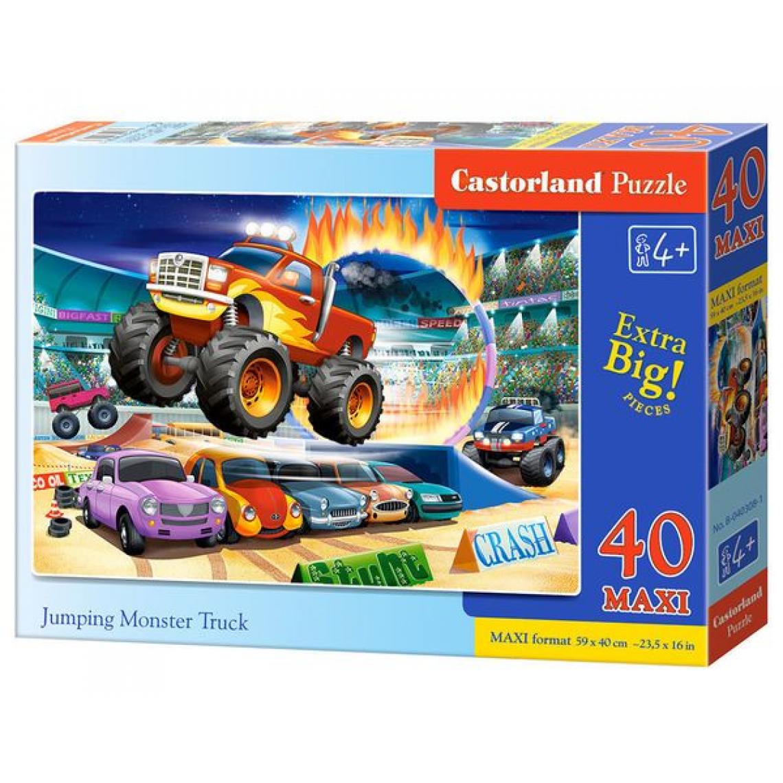 Castorland - Jumping Monster Truck, Puzzle 40 Teile maxi - Castorland - Animaux