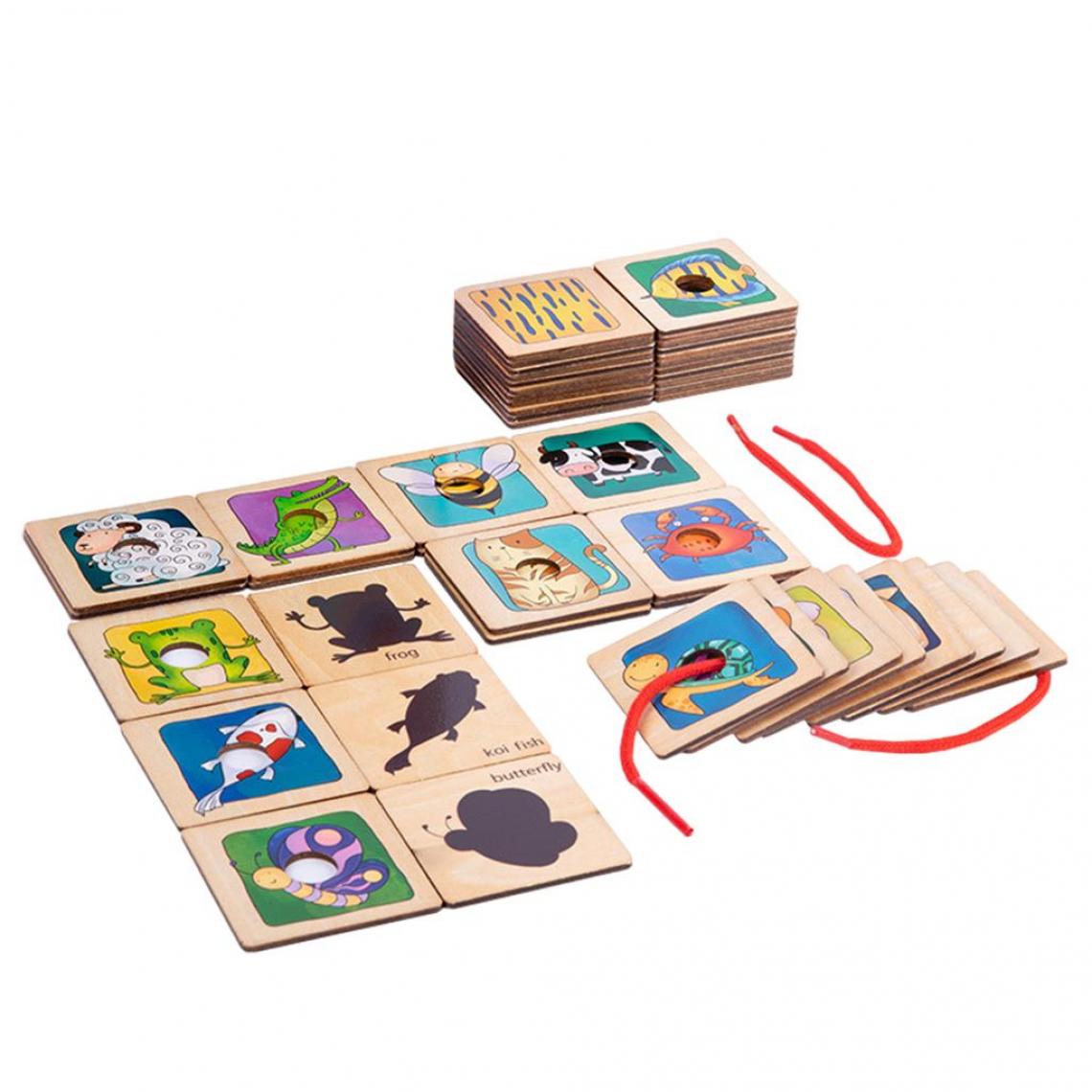 marque generique - Cartes en bois Matching Game Toy Early Educational - Jeux éducatifs