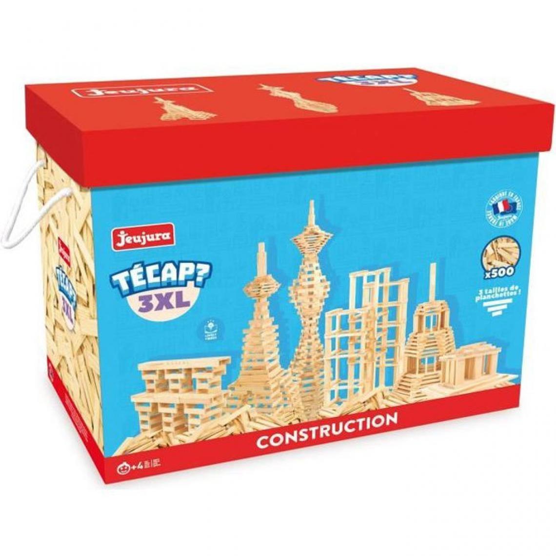Jeujura - JEUJURA TECAP ? 3XL - 8324 - 500 planchettes en bois - jeu de construction - Briques et blocs