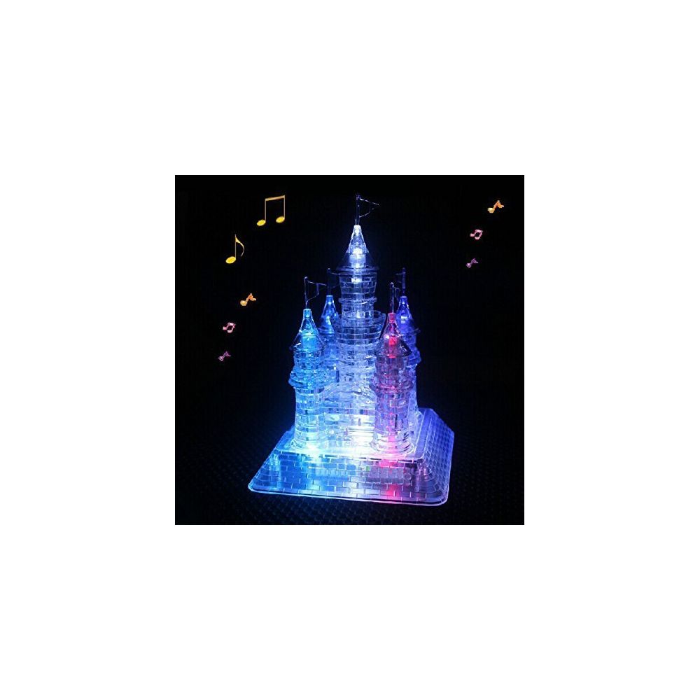 Waycom - WAYCOM 3D Crystal Castle Puzzle - 3D Jigsaw Light-up Musical105pcs - Accessoires Puzzles