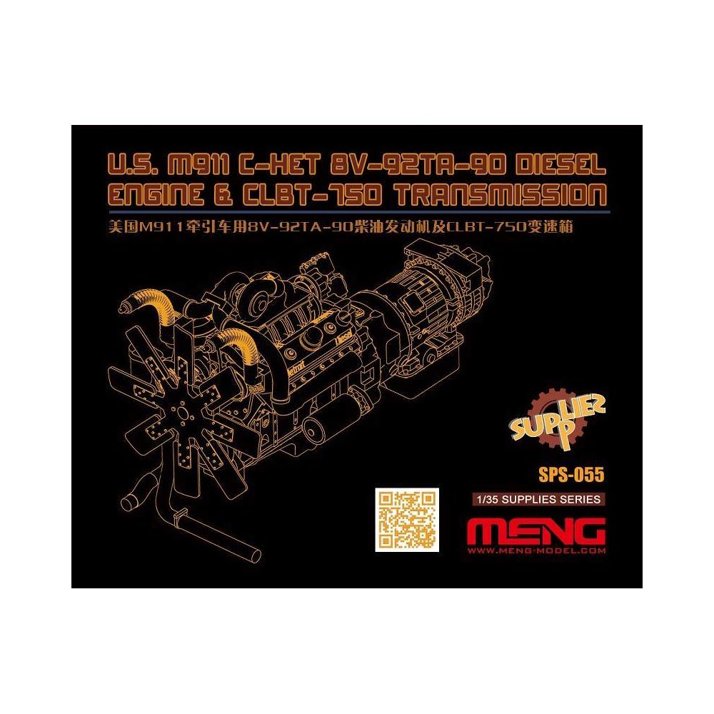 Meng - U.s. M911 C-het 8v-92ta-90 Diesel Engine & Clbt-750 Transmission - Accessoire Maquette - Accessoires maquettes