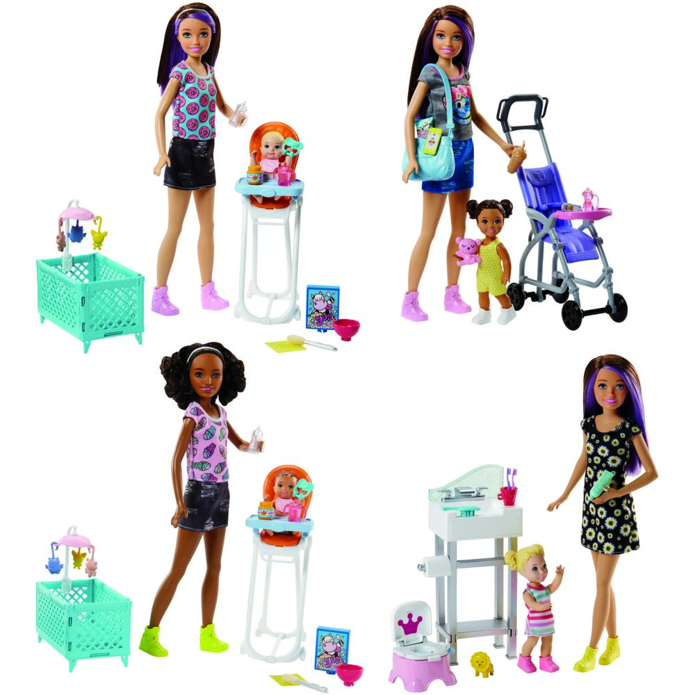 Barbie - Coffret Babysitter - Modèle aléatoire livré à l'unité - Poupées mannequins