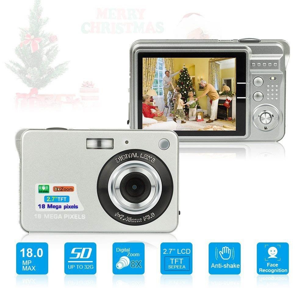 Wewoo - Caméra Enfant 2,7 pouces 18 mégapixels 8X Zoom HD Appareil photo numérique automatique de type carte pour enfantsavec fente SD argent - Appareil photo enfant