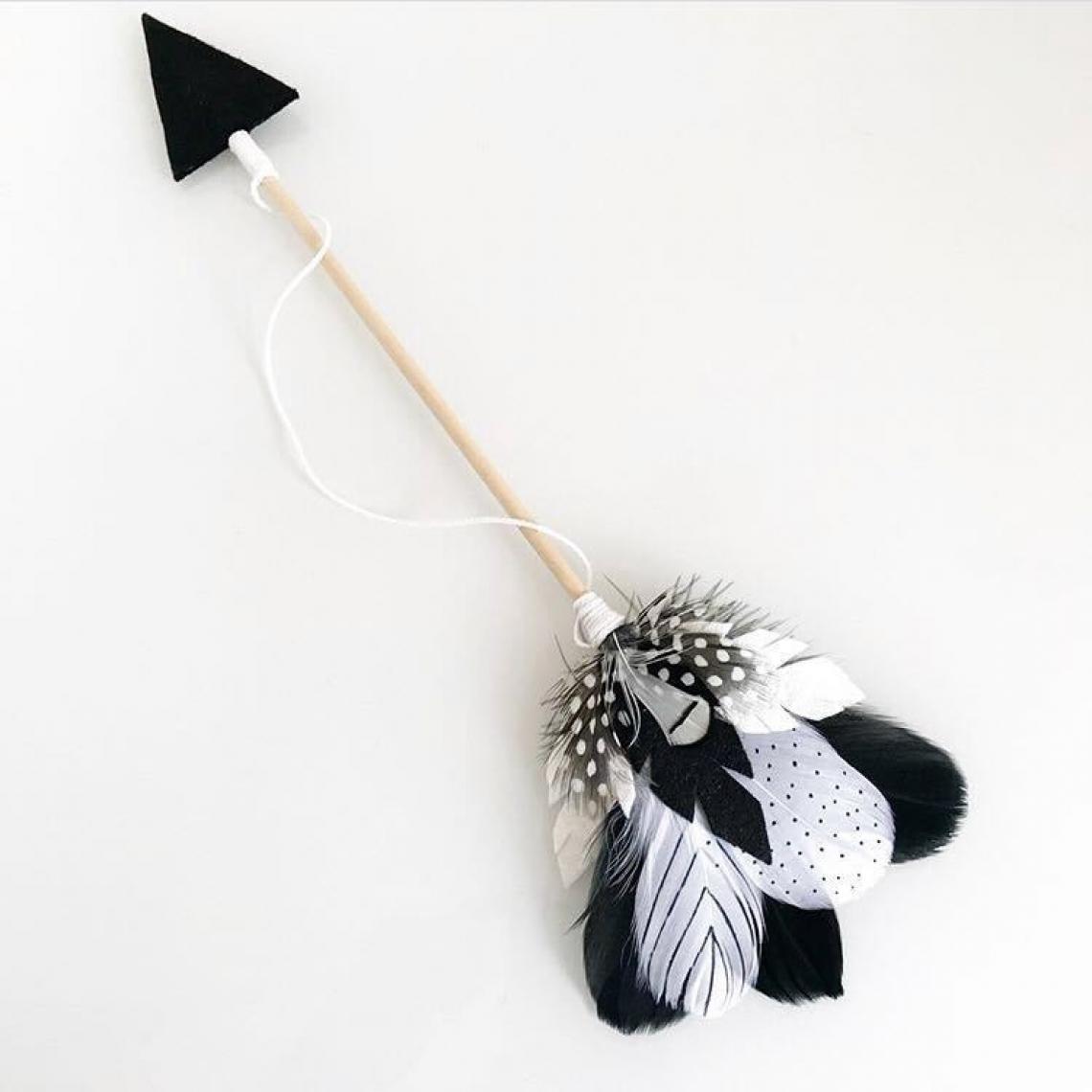 Wewoo - Décoration de tente jeu pendentif flèche en bois noir blanc - Dessin et peinture