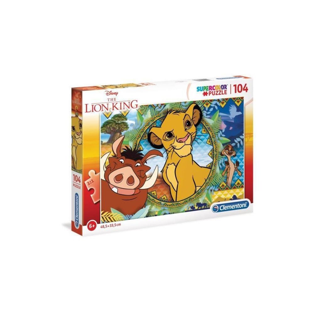 Clementoni - LE ROI LION Puzzle 104 pieces - 48 x 33 cm - Animaux