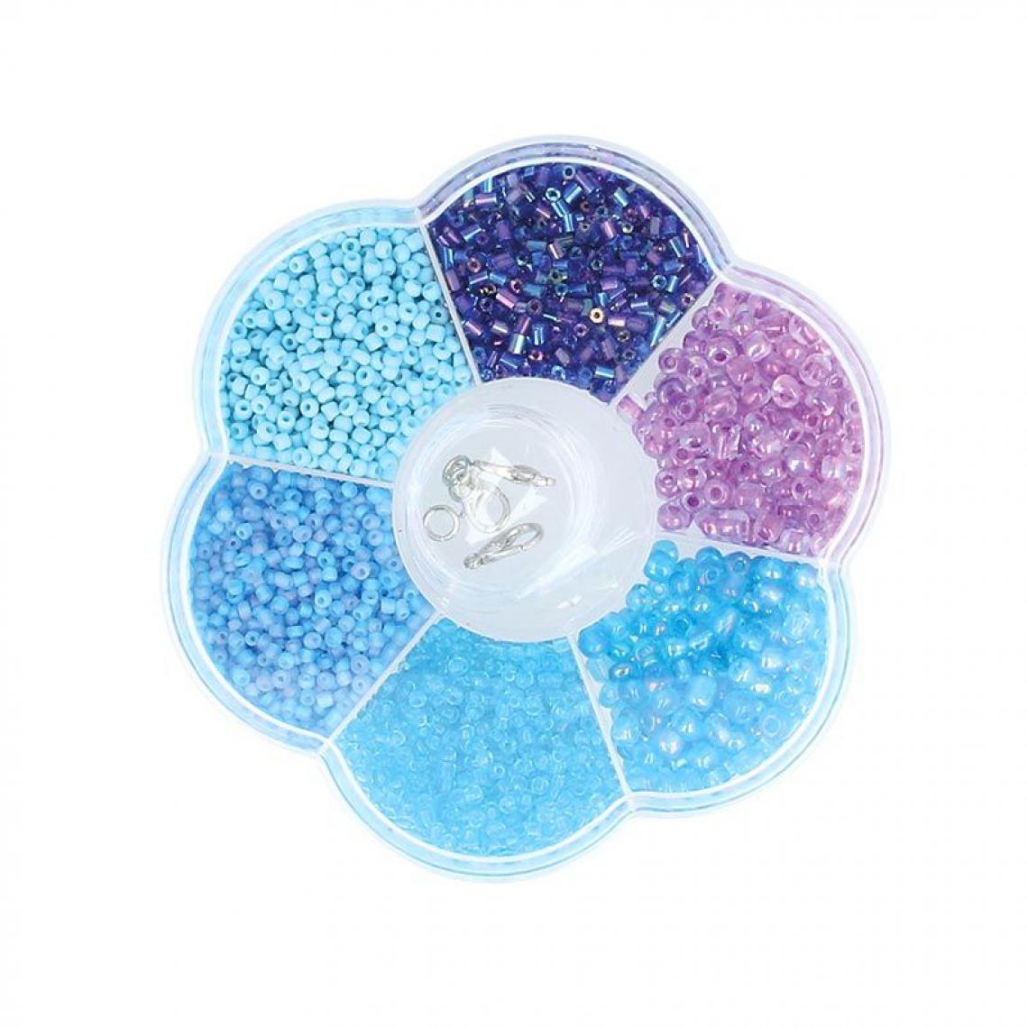 Artemio - Assortiment de perles en plastique bleu - 130 g - Perles