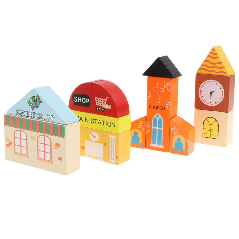 marque generique - train en bois ensemble accessoires de construction pour maison cadeau enfants - Jeux d'éveil