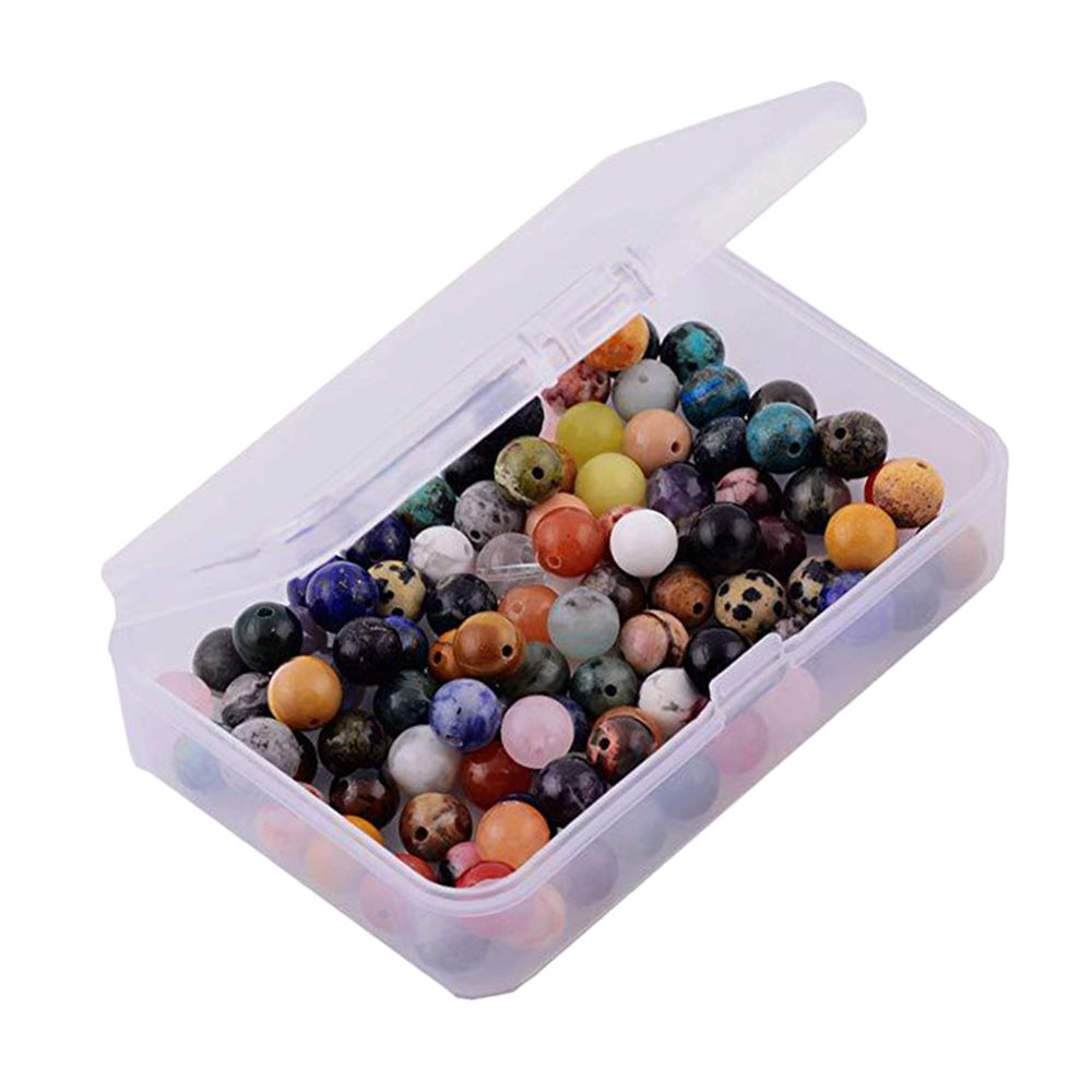 marque generique - 100pcs Perles en Vrac avec Boîte Perles Espacées Perles Intercalaire Fabrication Bijoux Bricolage - Perles