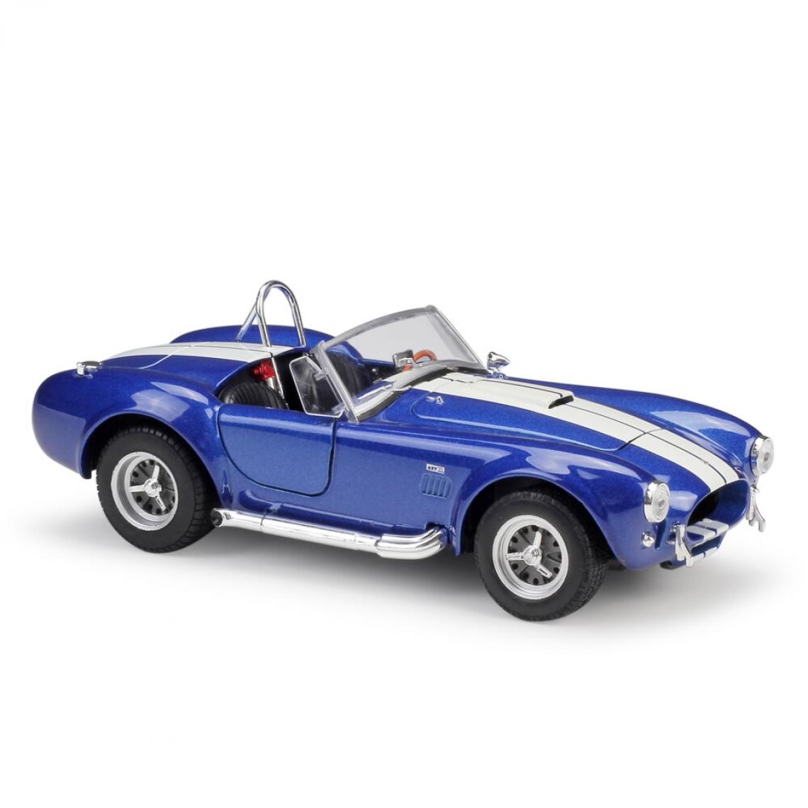 Universal - 1: 24 1965 Shelby Cobra 427 Classic Car Static Moulding Vehicle Collection Model Car Toy Gift | Moulding Toy Car (Bleu) - Voitures