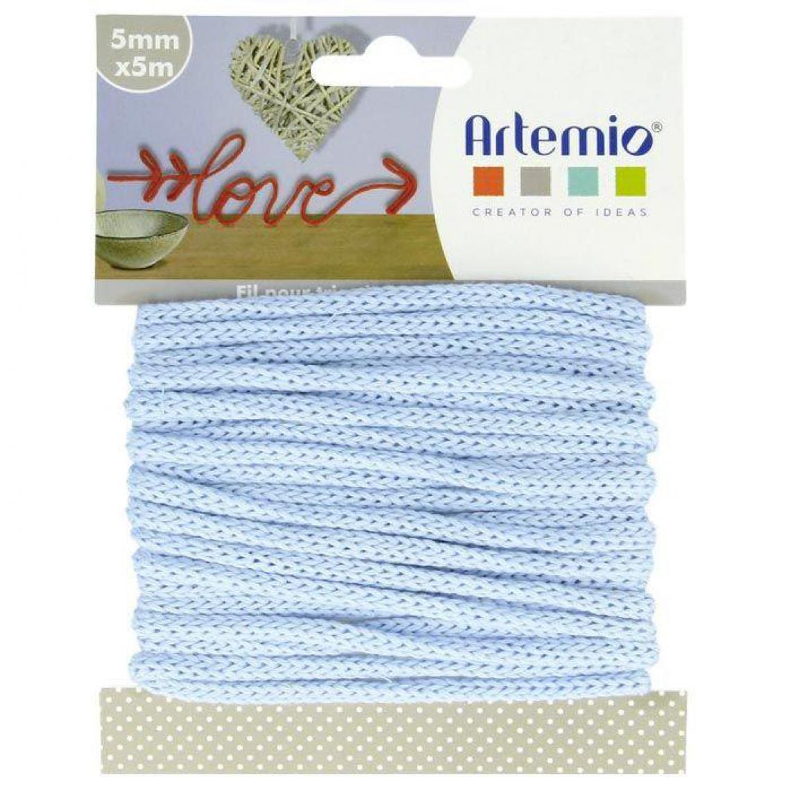 Artemio - Fil à tricotin 5 mm x 5 m - bleu pastel - Dessin et peinture