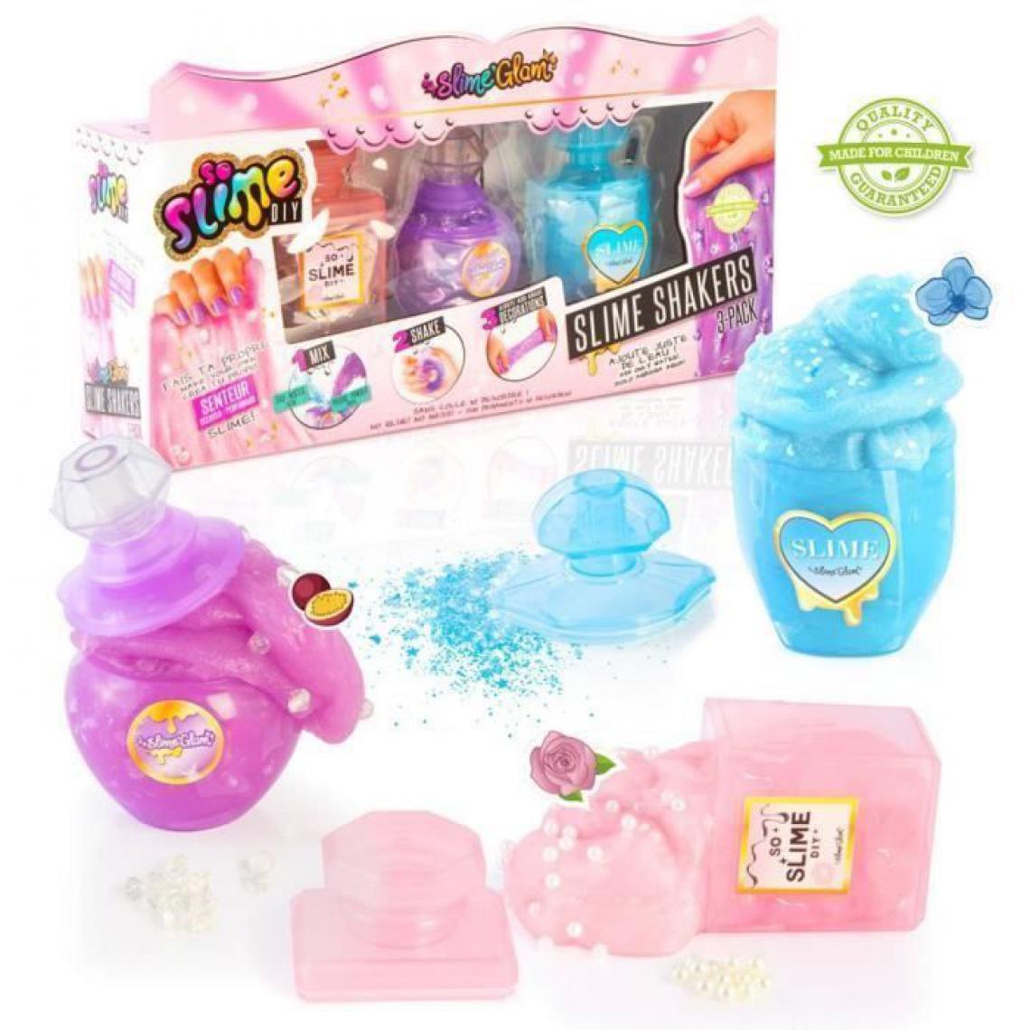 Canal Toys - SLIMEGLAM DIY Kit de slime parfumee a creer soi-meme - SSC 090 - Lot de 3 shakers parfums - Modelage