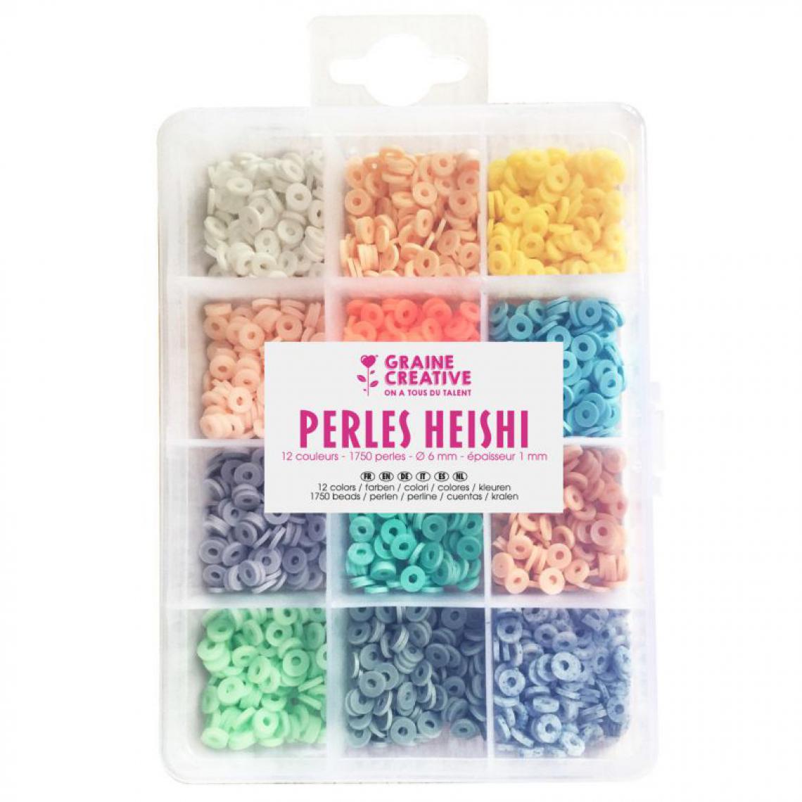 Graines Creatives - Boite de perles Heishi Pastel - Perles