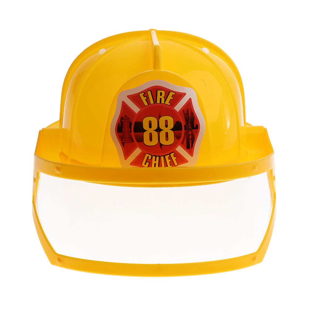 marque generique - Casque De Sécurité Pompier De Simulation Réglable Pompier Chapeau Chapeau Jouet Jaune - Jeux éducatifs